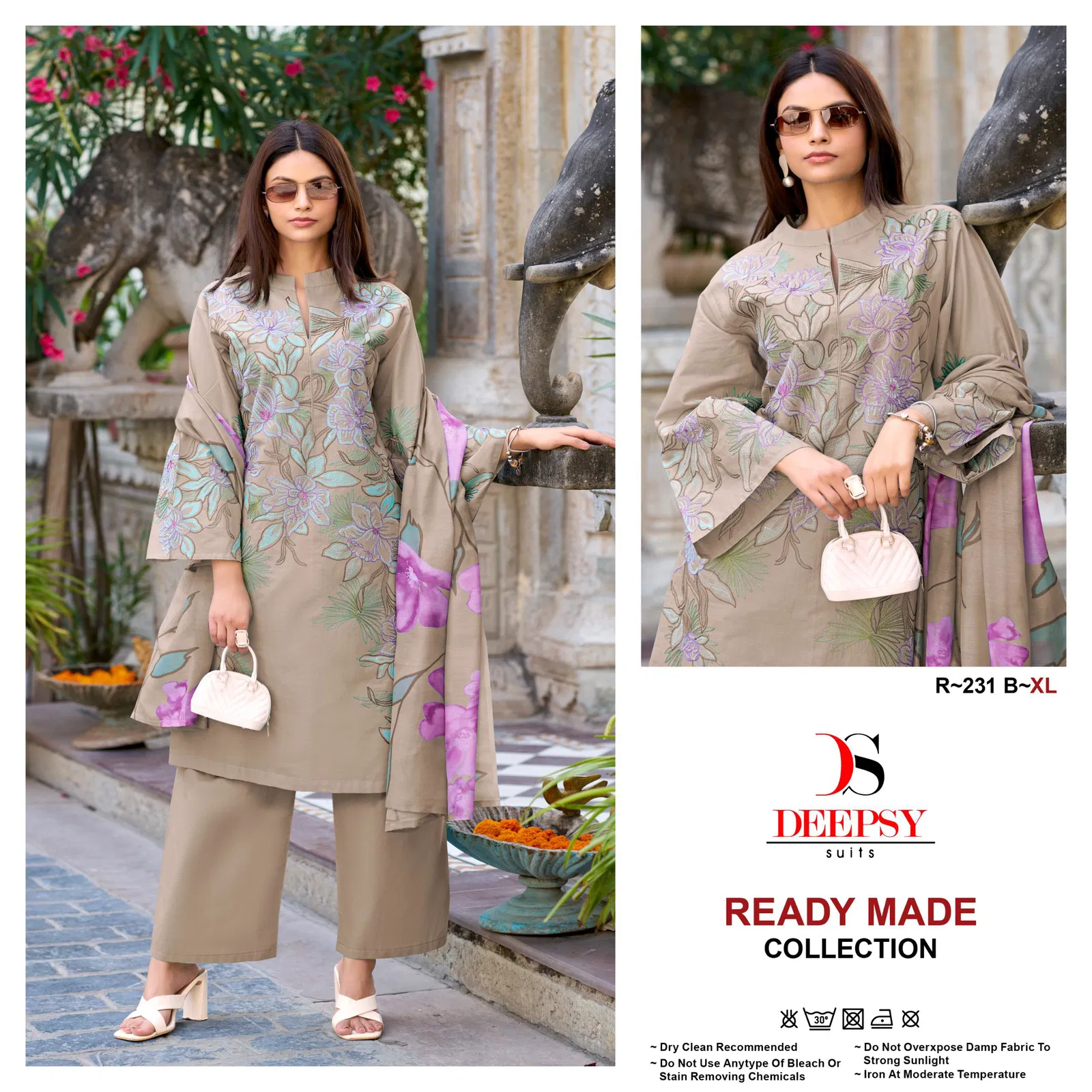 R 231 A To D By Deepsy Cotton Embroidery Surat Pakistani Suits Wholesale Market 